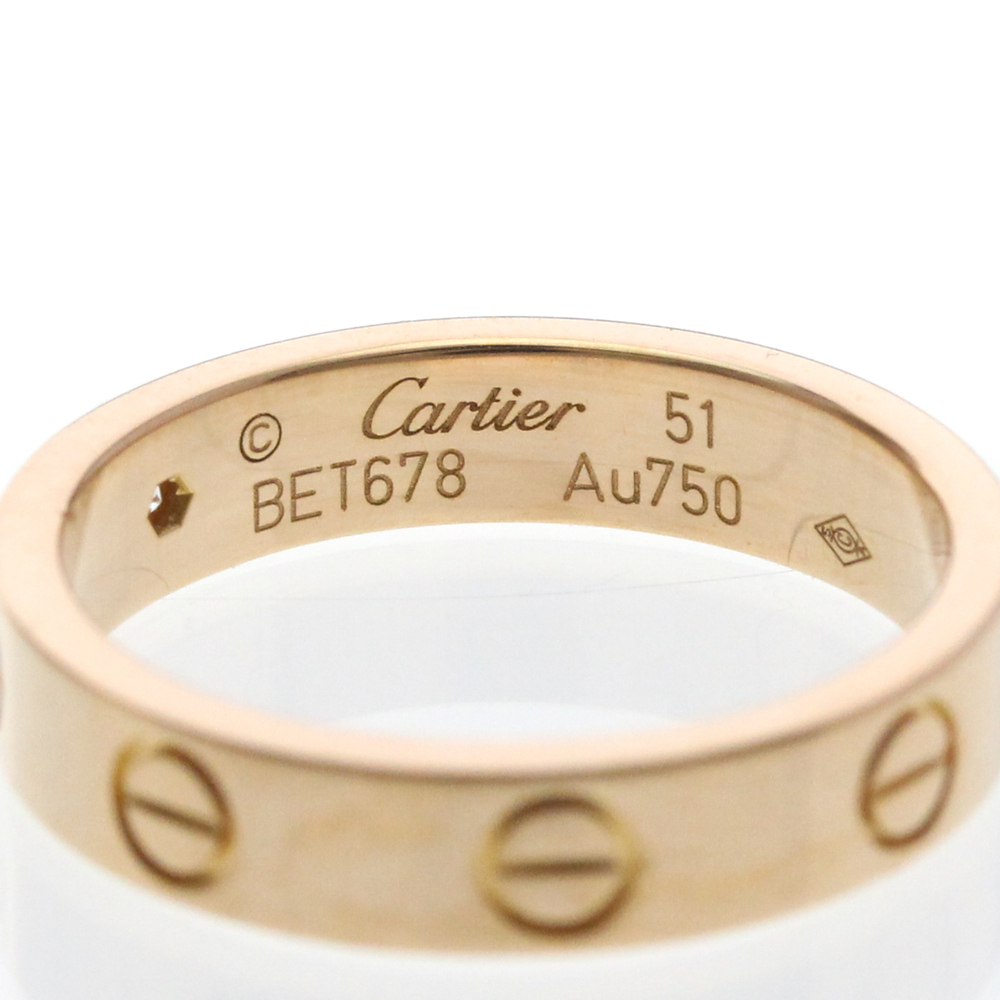 CARTIER 18k Gold Diamond Love Ring - Picture 6 of 9